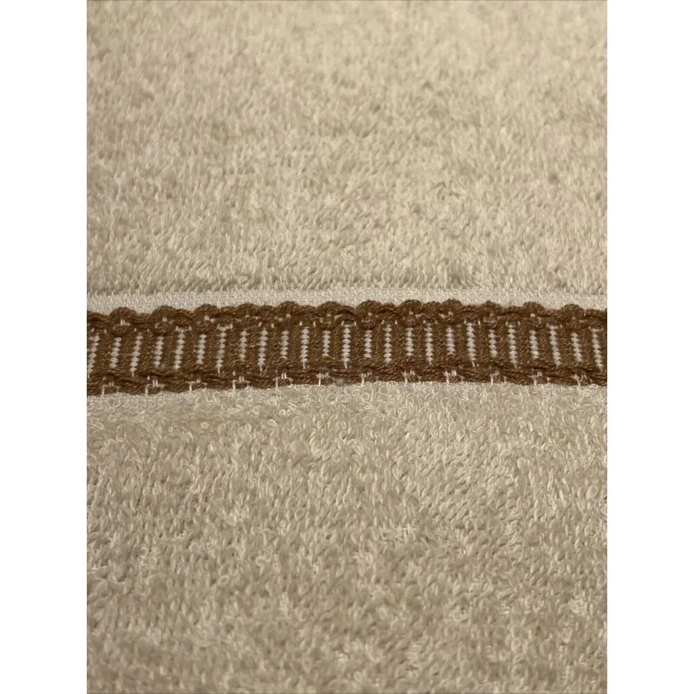 Vtg St Marys fieldcrest Cotton‎ blend Brown Set of 3 Bath Towels & Hand Towel